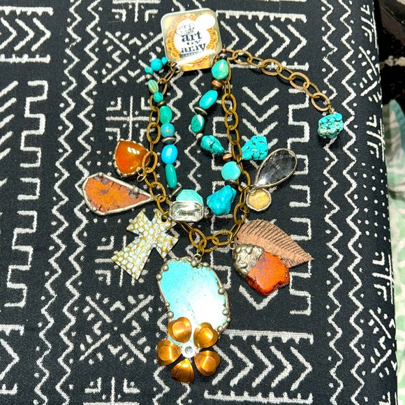 Art by Amy Chunky necklace with genuine turquoise. NWT. - Picture 1 of 6